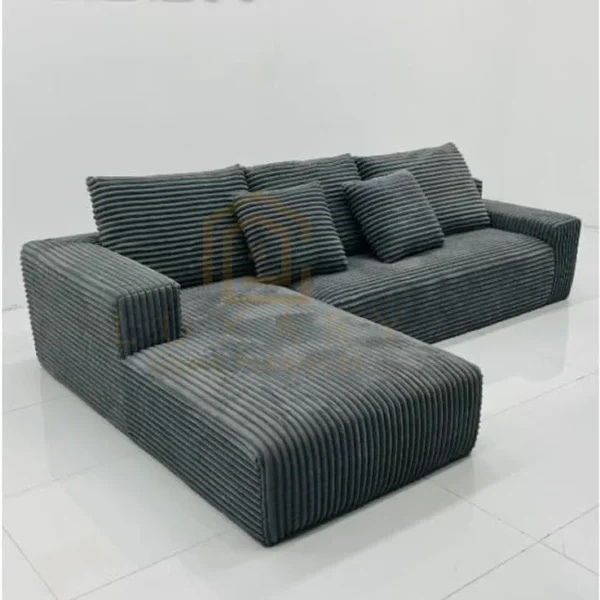 Velvet Luxe L-Shape Sofa